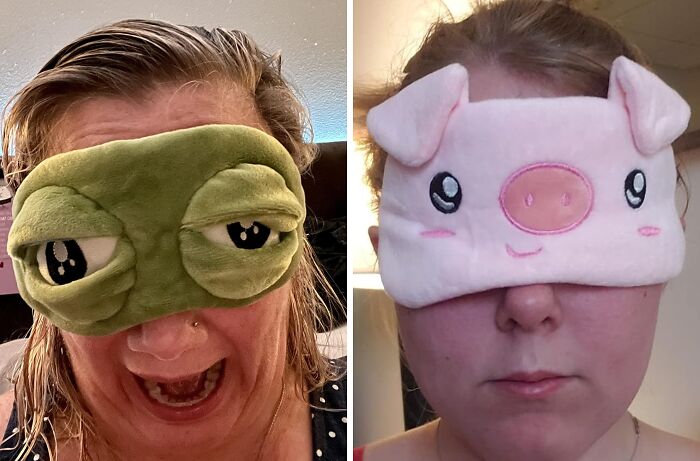 Embrace Your Inner Party Animal (Or Just Get Some Shut-Eye) With This Quirky Pig Or Frog Eye Mask