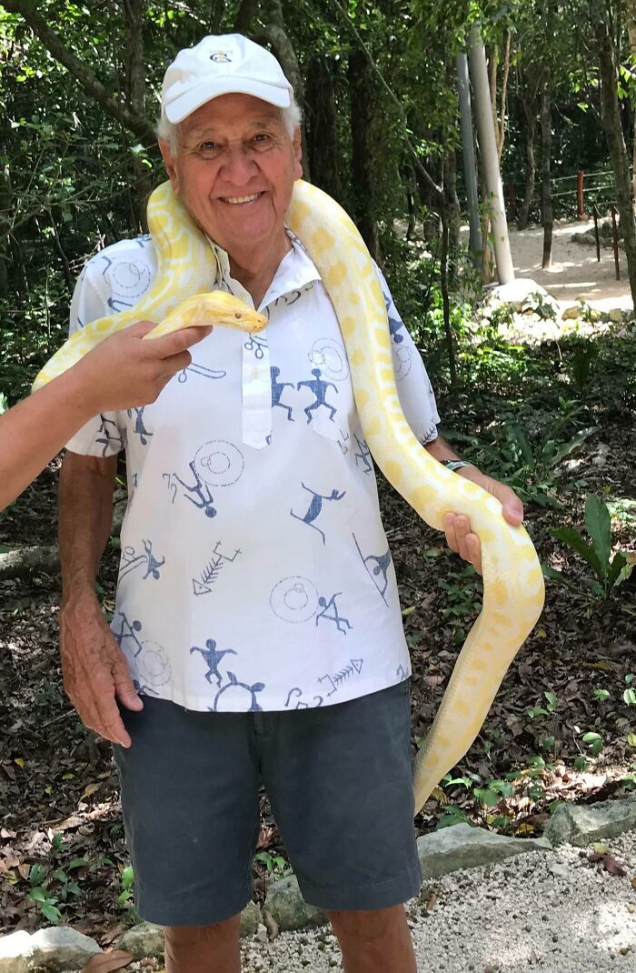 My 90-Year-Old Grandfather Conquering His Fear Of Snakes