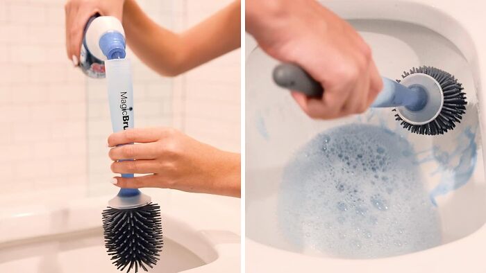 Your Toilet Bowl Is About To Get A Scrub Down Worthy Of A Royal Throne, Thanks To This Magical Silicone Toilet Brush