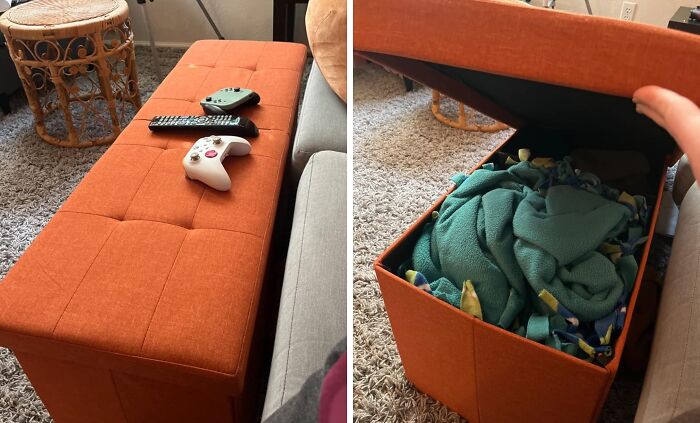 This Storage Ottoman Is The Secret To A Clutter-Free Dorm Room