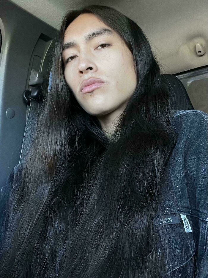 When Your Hair Is Too Long For Selfies