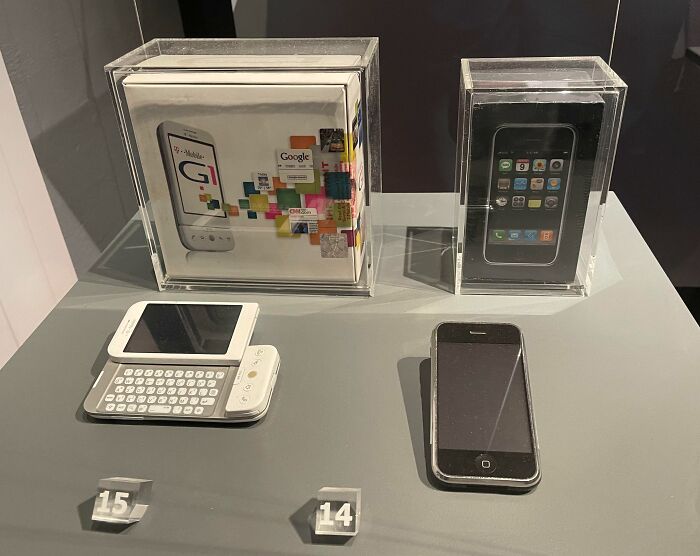 iPhone And Google G1 Shown In Museum. I Feel Old Now