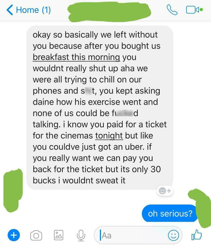 Happened To A Friend Of Mine After He Organized An Outing And Spent $70 On Breakfast For His So Called "Friends"