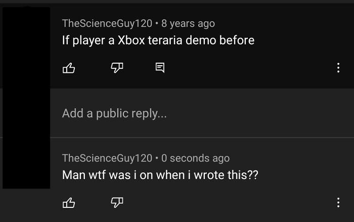 Was Rewatching Some Old Youtube Videos And Found A Comment I Made Several Years Back
