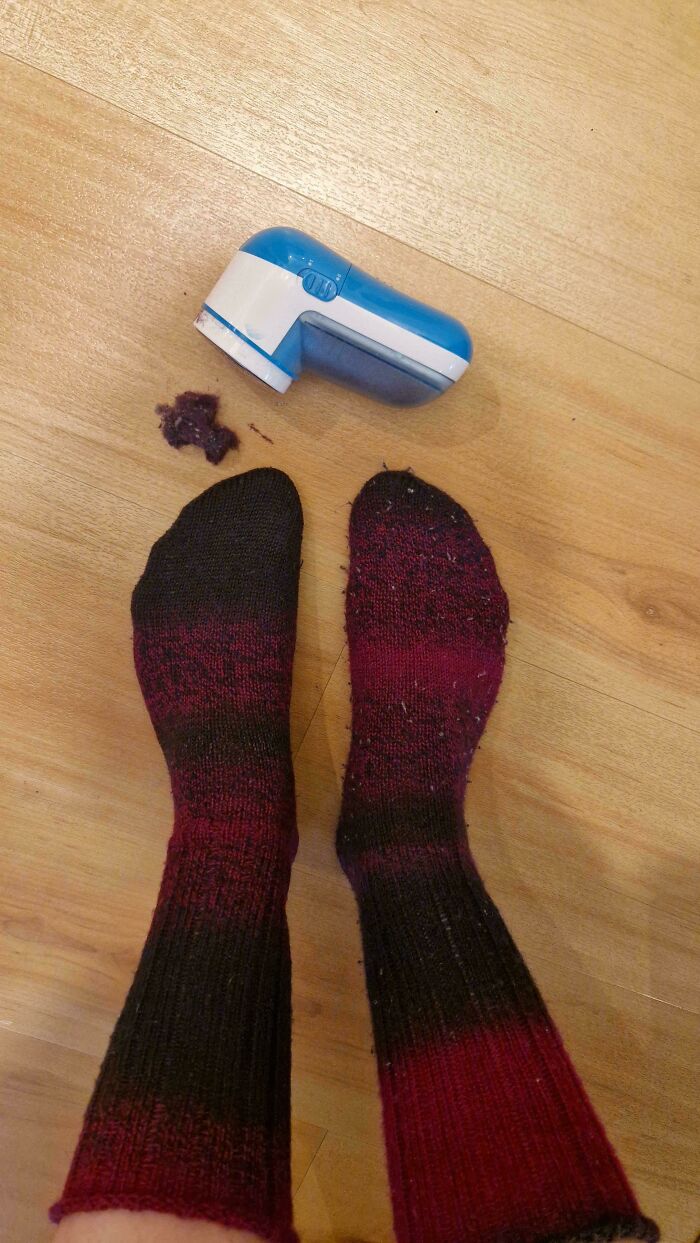 Does This Count As "Repaired"? Fabric Shaver At Work