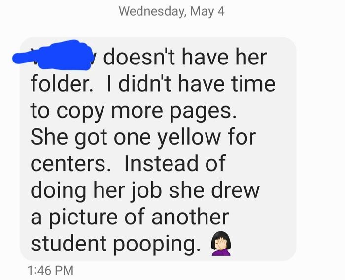 Got This Text Today From My Daughter's Kindergarten Teacher
