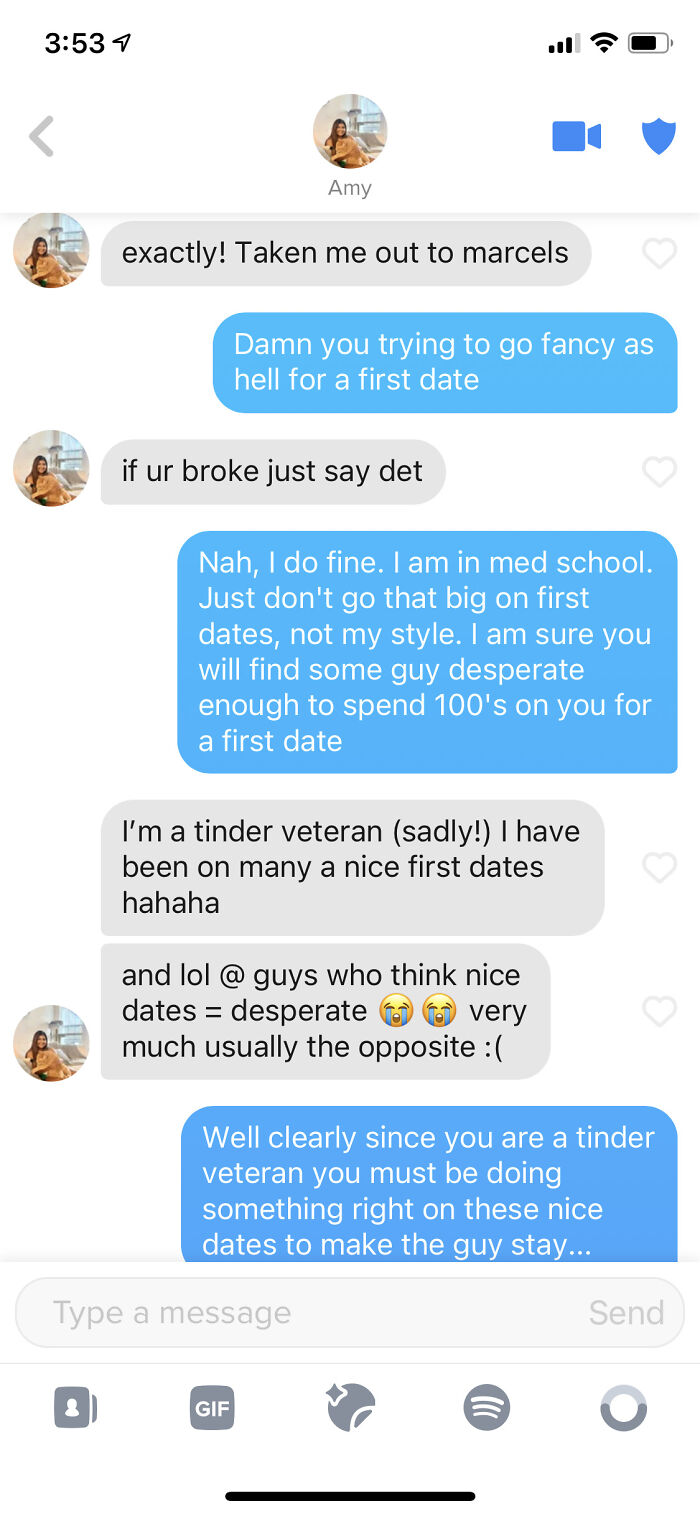 Trying To Get A $100 Minimum Dinner On A First Date