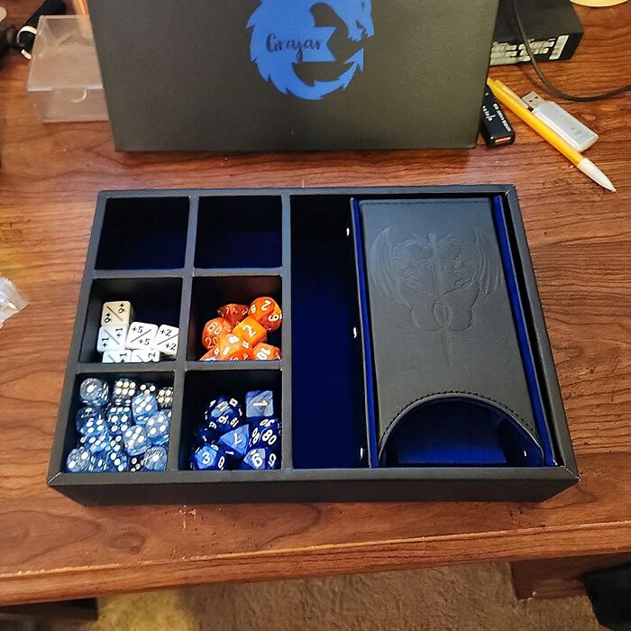 Keep It All Together With This Portable Dice Tray, Tower, And Storage For Ultimate D&d Fun!