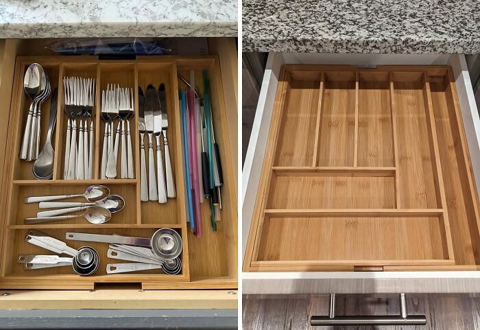 Declutter Your Drawers And Become The Envy Of Marie Kondo Herself With This Expandable Silverware Organizer