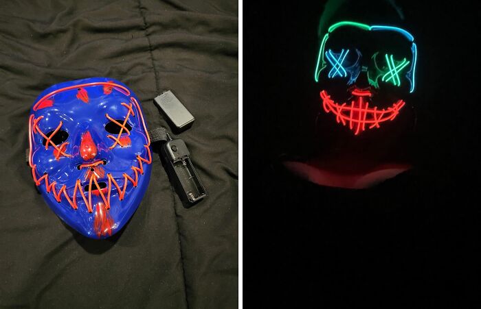 Forget Boring Masks, This Light-Up Mask Will Make You The Life (Or Afterlife) Of The Party This Halloween
