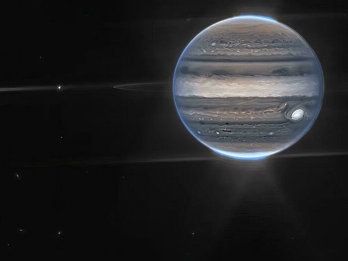 Jupiter in stunning detail, showcasing its Great Red Spot and rings, offering a new perspective on the famous planet.
