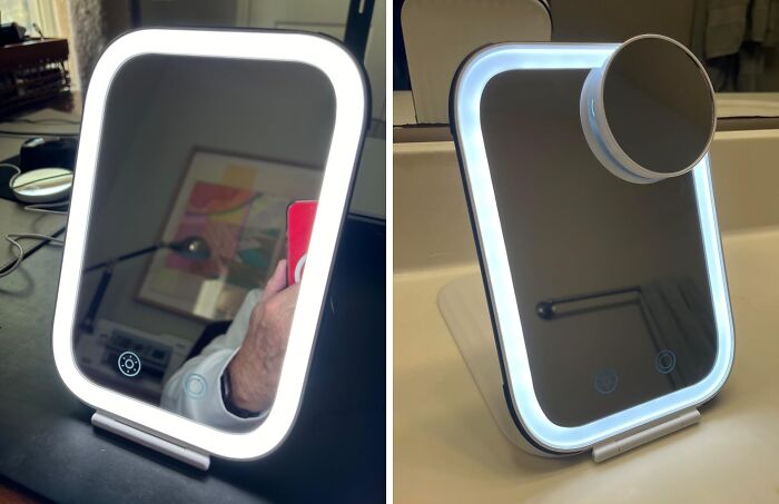 Don't Let Bad Lighting Ruin Your Selfie Game! This Funtouch Makeup Mirror Will Ensure You're Always Looking Your Best, Whether You're At Home Or On The Go