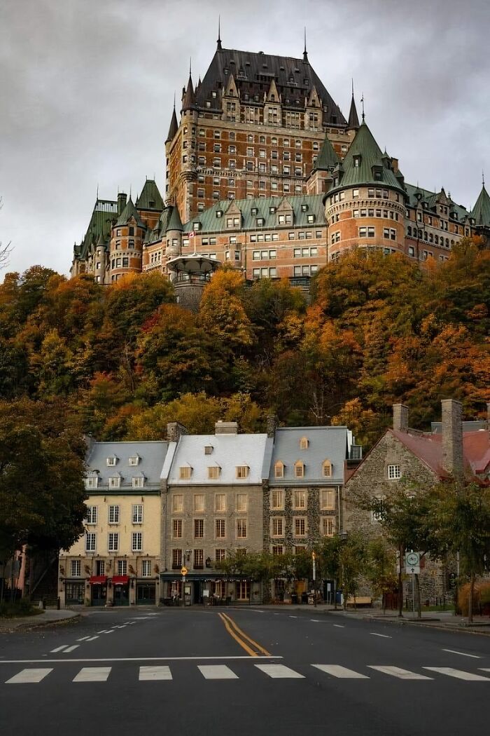 The Chateau Frontenac Is Not A Traditional Castle, But Rather A Grand Hotel Located In Quebec, Canada