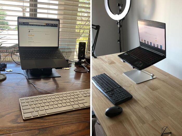 This Lamicall Laptop Stand Is So Portable, You Can Take It From Your Home Office To Your Favorite Coffee Shop (And Maybe Even To The Beach - We Won't Judge)