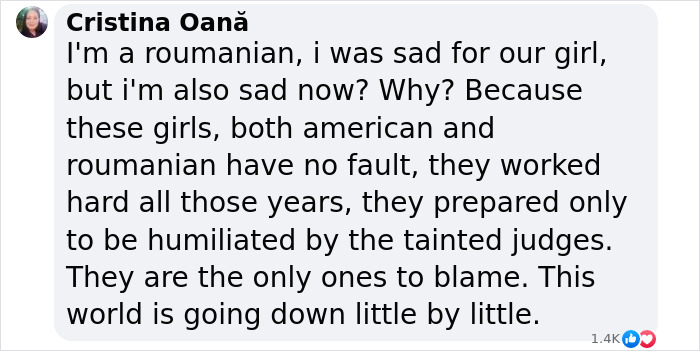 Romanian Gymnast Ana Bărbosu Directly Addresses Jordan Chiles After IOC Strips Her Of Medal