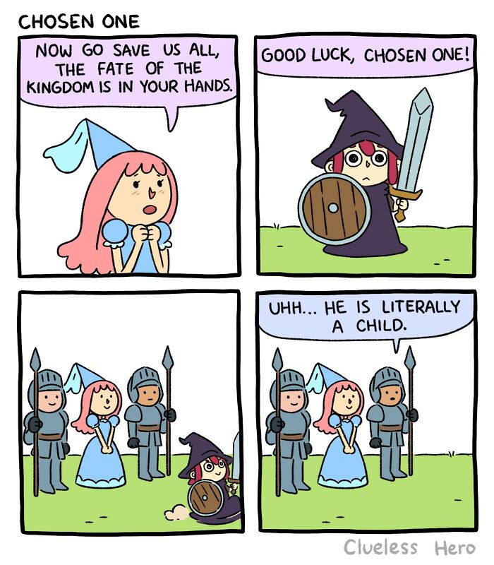 Relatable "Clueless Hero" Comics For Video Game Fans