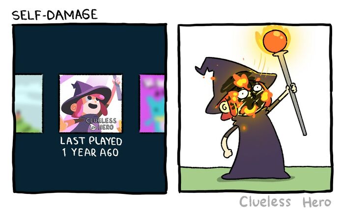 Relatable "Clueless Hero" Comics For Video Game Fans