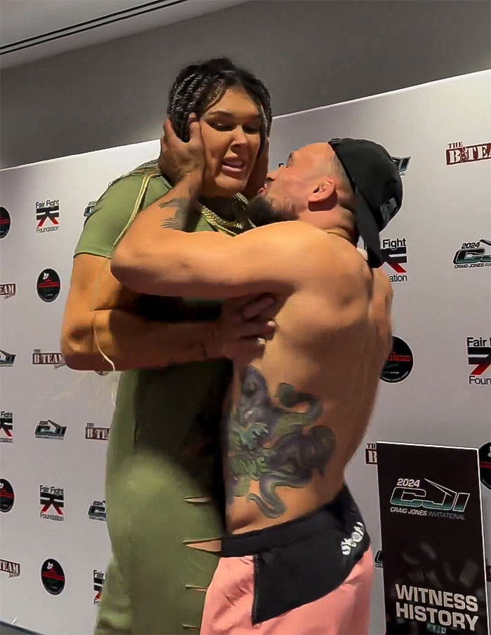 Female Fighter Appalled After Male Opponent Forcibly Kisses Her On Camera