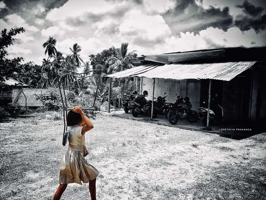 Little Girl Looking Chair