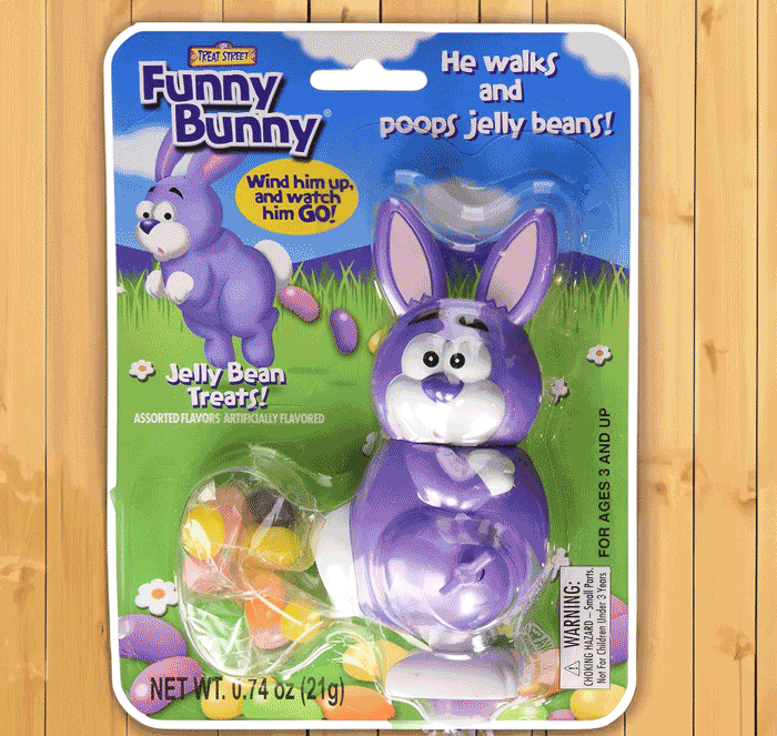 This Whimsical Wind-Up Jelly Bean Pooping Bunny Candy Dispenser Apparently Leads To Some Seriously Strange Dreams! 