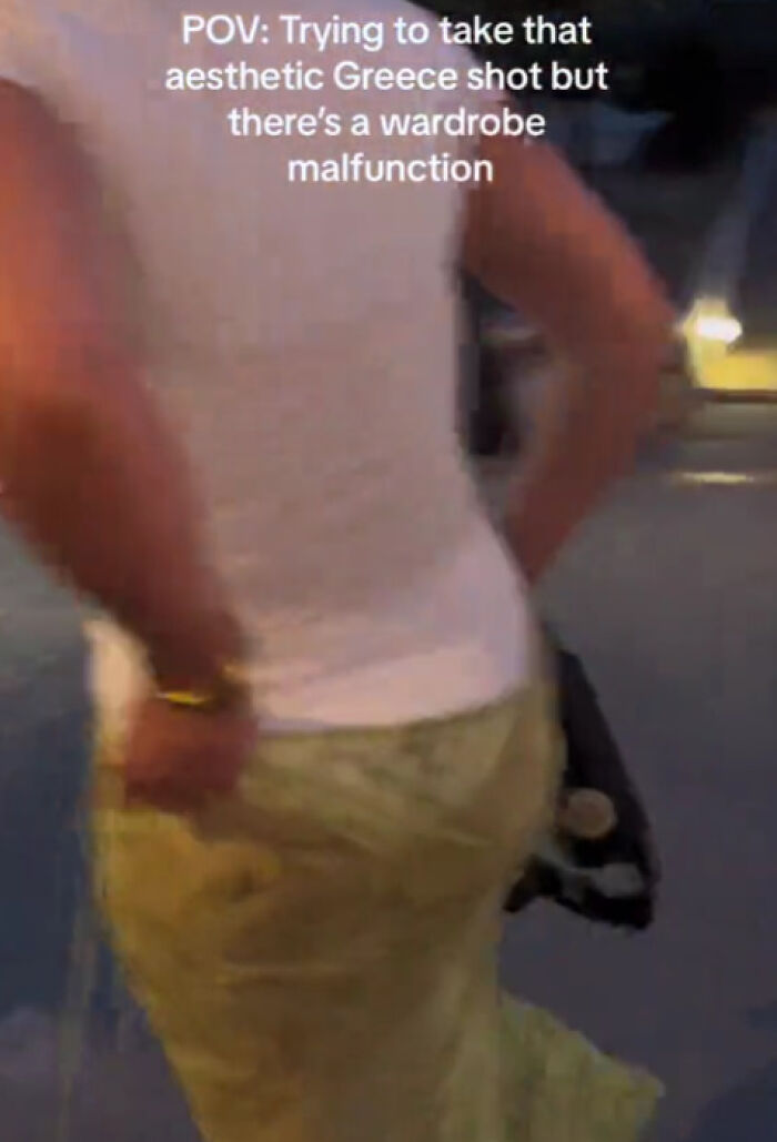 "Looks Like A Diaper": Woman Goes Viral For Disastrous Wardrobe Malfunction In Greece "Looks Like A Diaper": Woman Goes Viral For Disastrous Wardrobe Malfunction In Greece