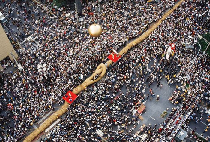 Annual World’s Largest Tug Of War. Naha City, Okinawa Island, Japan