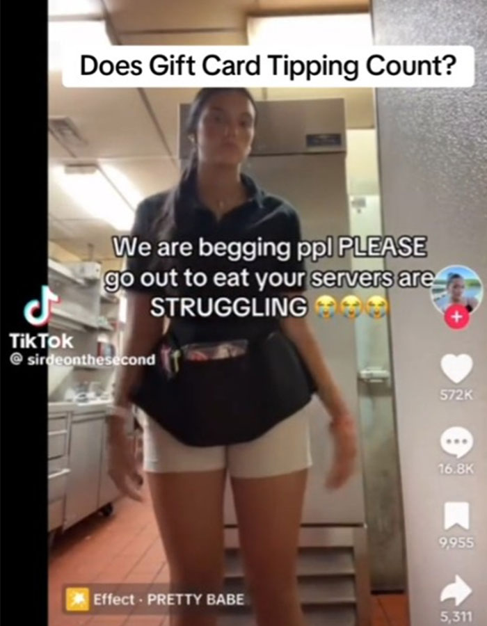 &ldquo;Tipping Is Out Of Control&rdquo;: Waitress Rejects 35% Gift Card Tip, Leaving Customer Confused