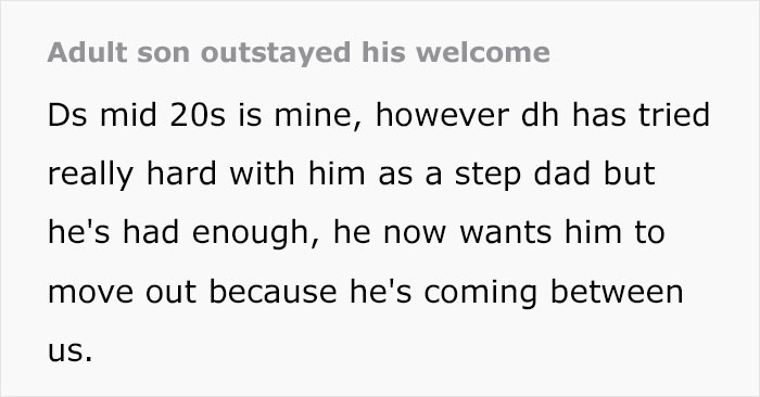 Husband Says Wife&rsquo;s Adult Son Is Ruining Their Marriage, Wants Him Out Of The House, Wife Is Torn