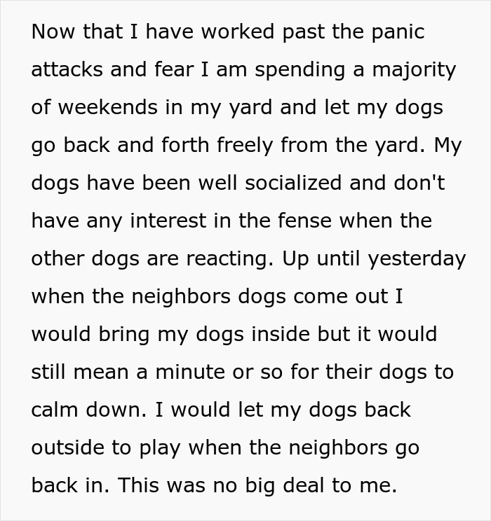 Bad Neighbors Scream At Lady For Using Her Own Yard Due To Their Reactive Dogs, She Gets Revenge Bad Neighbors Scream At Lady For Using Her Own Yard Due To Their Reactive Dogs, She Gets Revenge