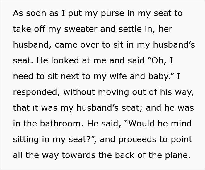 Man Tries To Make A Woman Give Up Her Husband&rsquo;s Seat For Him Until Another Passenger Humbles Him