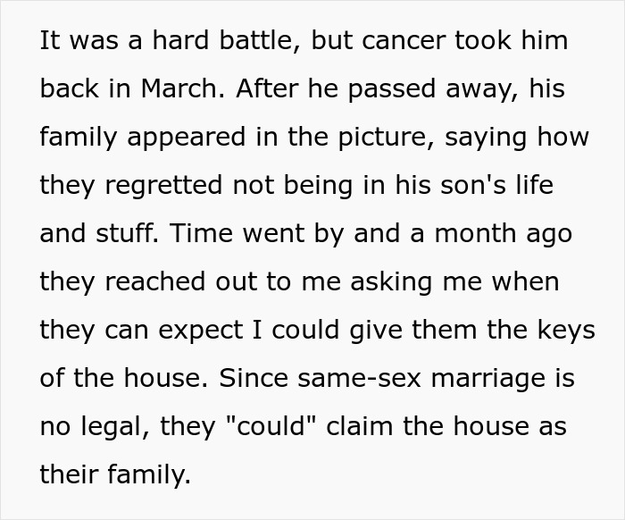 Parents Adamant Their Late Son&rsquo;s House Is Theirs Even If They Kicked Him Out At 17YO For Being Gay