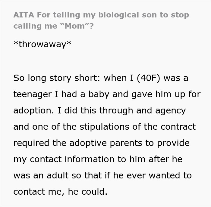 &ldquo;It Feels Disrespectful&rdquo;: Woman Becomes Uncomfortable When Biological Son Calls Her &ldquo;Mom&rdquo;