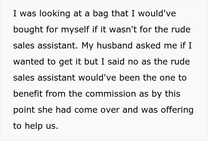 Wife Has A ‘Pretty Woman’ Moment, Returns Hubby’s Gifted Bag To Spite Rude Sales Assistant Wife Has A ‘Pretty Woman’ Moment, Returns Hubby’s Gifted Bag To Spite Rude Sales Assistant