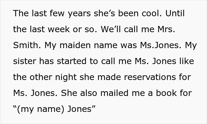 Widow Finally Blows Up At Entitled Sister Who Uses Her Maiden Name Despite Being Told Not To
