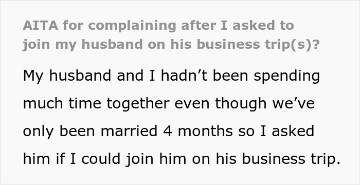 Netizens Call Out Nagging Wife Who Forced Hubby To Take Her Along On Work Trip And Ruined It