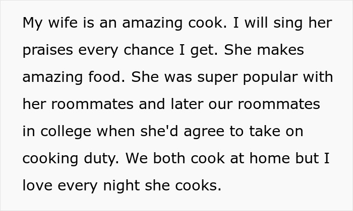 Man’s Family Jealous Of Wife's Cooking, Cause Fuss When She Hangs With Guys Instead Of Cooking Man’s Family Jealous Of Wife's Cooking, Cause Fuss When She Hangs With Guys Instead Of Cooking