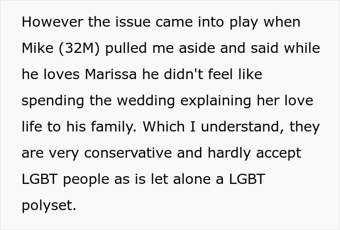 Man Rejects Bride&rsquo;s BFF&rsquo;s Polyamorous Partners To Prevent Family Backlash, Receives An Ultimatum