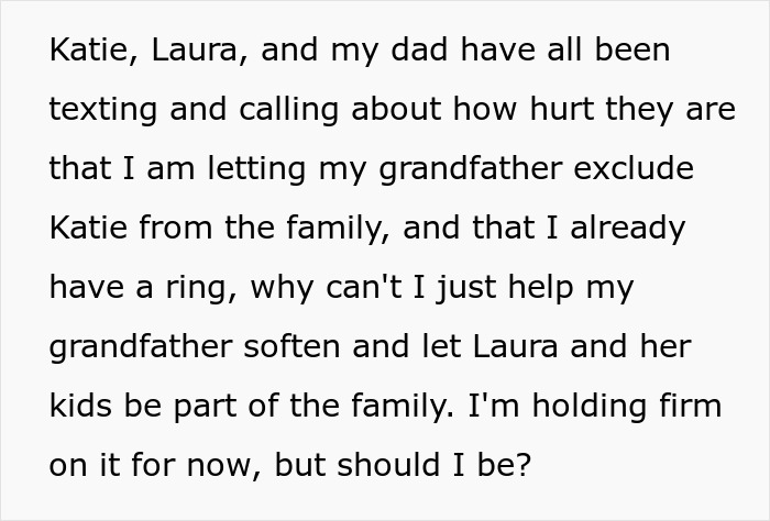 Bride-To-Be Wants Stepsister&rsquo;s Heirloom Diamond For Engagement Ring, But Grandpa Says &ldquo;No Way&rdquo;