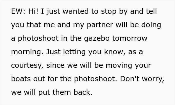 “Get Off My Deck”: Entitled Couple Demands Woman Share Her Gazebo, Gets Evicted Instead “Get Off My Deck”: Entitled Couple Demands Woman Share Her Gazebo, Gets Evicted Instead