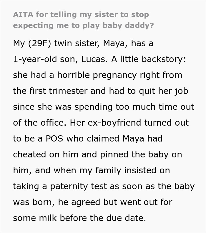 "I'm Not His Dad": Entitled Sister&rsquo;s Demands For Free Childcare Tear Siblings Apart