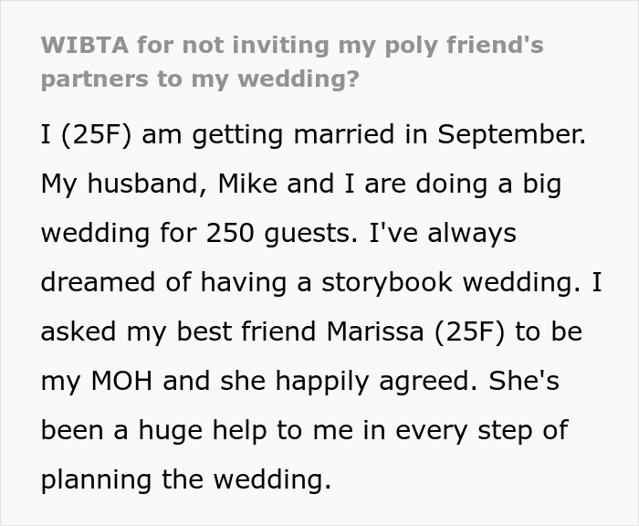 Man Rejects Bride&rsquo;s BFF&rsquo;s Polyamorous Partners To Prevent Family Backlash, Receives An Ultimatum