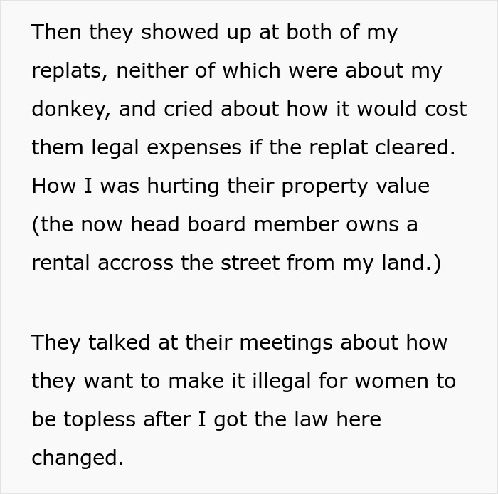 Fake HOA Irritated By Woman&rsquo;s Topless Walks With A Donkey, Try To Make It Illegal And Take Her Pet