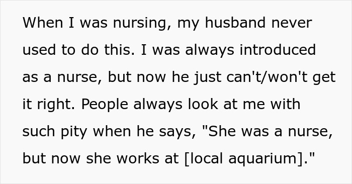 Husband Keeps Introducing Woman As Aquarium Guide Instead Of Marine Biologist, She’s Had Enough Husband Keeps Introducing Woman As Aquarium Guide Instead Of Marine Biologist, She’s Had Enough