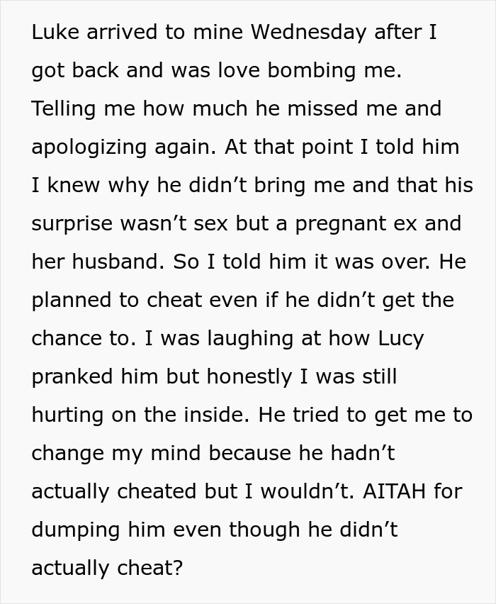 Guy Plans On Cheating With Ex During Family Wedding, Doesn't Bring His GF, Gets A Surprise