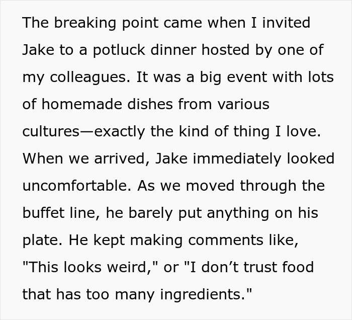 30YO Acts Like A Kid When It Comes To Food, Won&rsquo;t Eat Anything &ldquo;Complicated&rdquo;, Chef GF Dumps Him