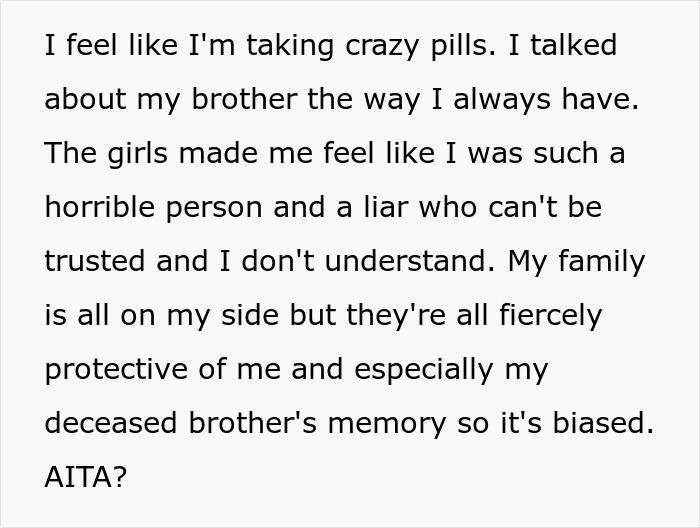 Woman Gets Bashed For Not Mentioning Her Brother Is Dead After Coworker Spread Rumors About Him Woman Gets Bashed For Not Mentioning Her Brother Is Dead After Coworker Spread Rumors About Him