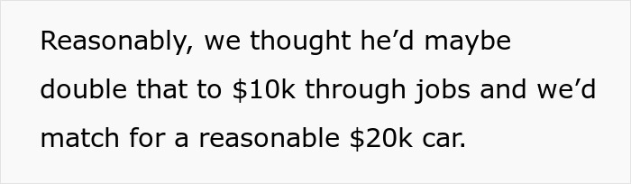 Parents Promise To Match Teen’s Savings For A Car, Stunned After It Turns Out He’s Saved $35K Parents Promise To Match Teen’s Savings For A Car, Stunned After It Turns Out He’s Saved $35K