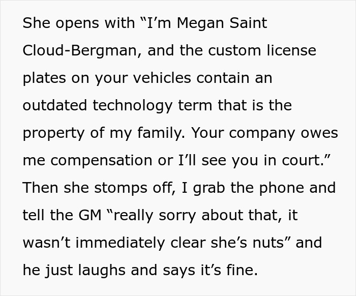 Woman Says Term On License Plate Is Copyrighted By Her Family, Says She’ll See Auto Shop In Court Woman Says Term On License Plate Is Copyrighted By Her Family, Says She’ll See Auto Shop In Court