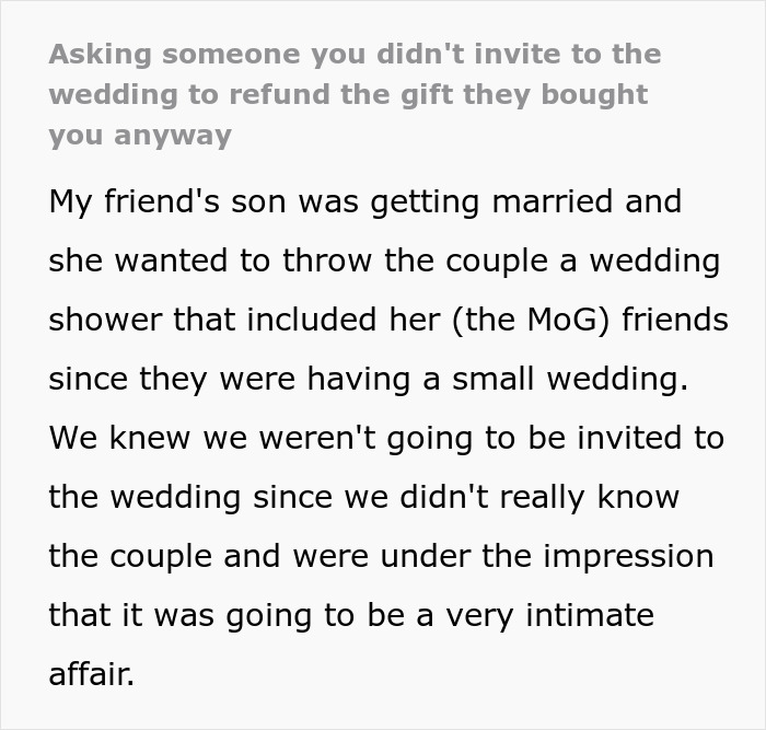 Newlyweds Ask Woman To Return Their Wedding Gift After They Didn&rsquo;t Even Invite Her