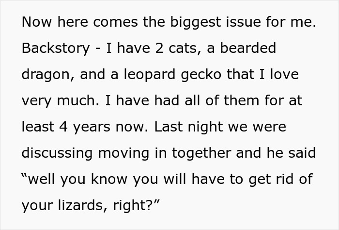 BF Expects GF To Give Away Her Pets To Move In With Him, She Considers Ending The Relationship BF Expects GF To Give Away Her Pets To Move In With Him, She Considers Ending The Relationship